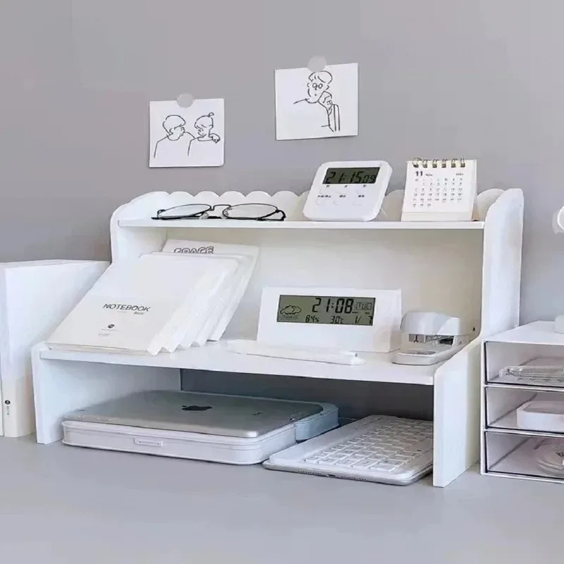 Organisateur de bureau à deux niveaux pour cosmétiques et papeterie - Image 4