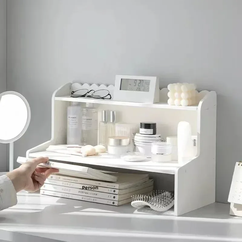 Organisateur de bureau à deux niveaux pour cosmétiques et papeterie - Image 3