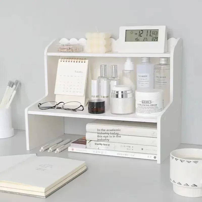 Organisateur de bureau à deux niveaux pour cosmétiques et papeterie - Image 1
