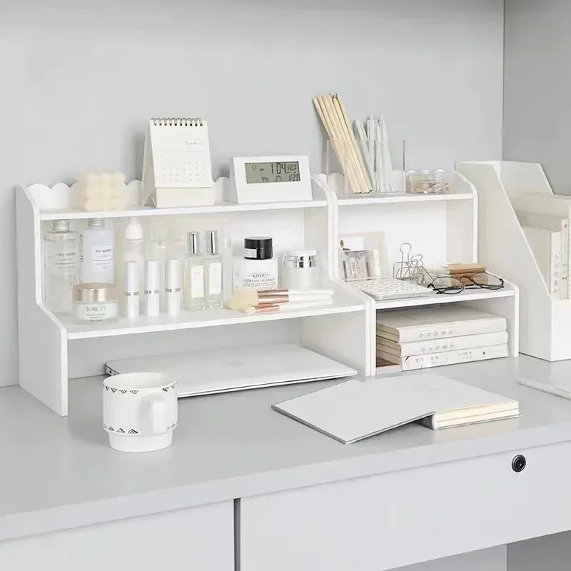 Organisateur de bureau à deux niveaux pour cosmétiques et papeterie - Image 2