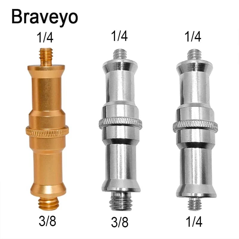 Adaptateur à vis 1/4" vers 3/8" pour support de flash et trépied