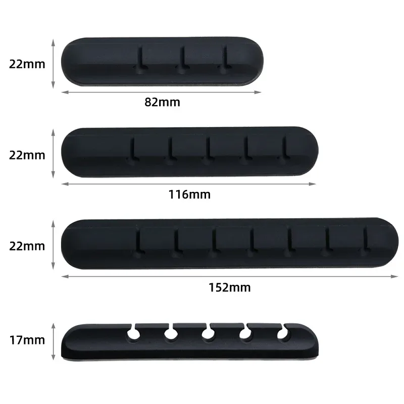 Organisateur de câbles en silicone avec clips de gestion auto-adhésifs - Image 2