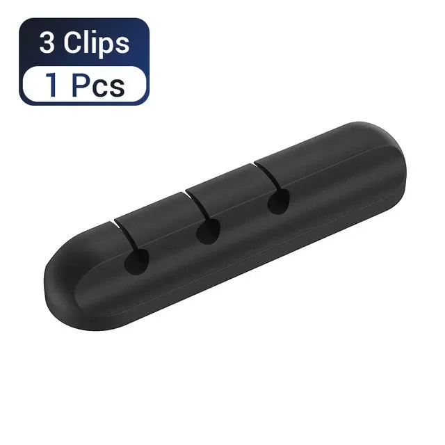 Organisateur de câbles en silicone avec clips de gestion auto-adhésifs slide 10