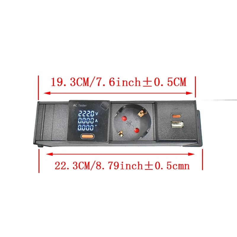 Multiprise PDU C14 pour rack réseau avec prises EU, voltmètre et port USB-C 15W slide 13