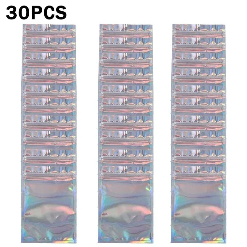 Pochettes d'emballage holographiques à fermeture zip pour bijoux et accessoires slide 9