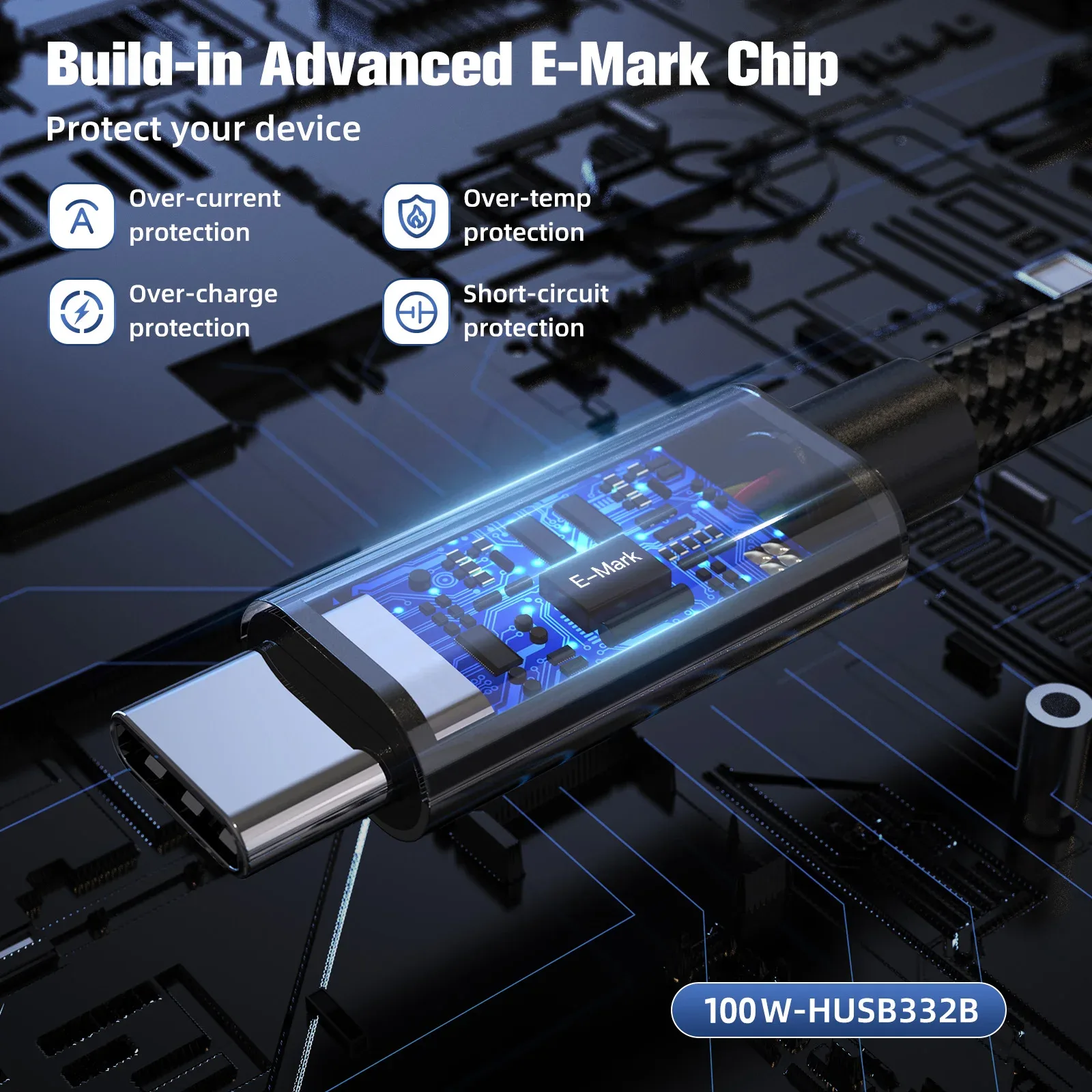 Câble USB-C vers USB-C (USB 3.2 Gen 2) - 100W Power Delivery - Vidéo 4K - Compatible Thunderbolt 3 - Image 2