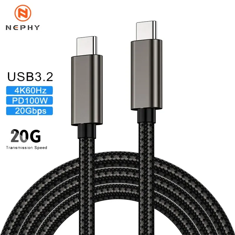 Câble USB-C vers USB-C (USB 3.2 Gen 2) - 100W Power Delivery - Vidéo 4K - Compatible Thunderbolt 3 - Image 1
