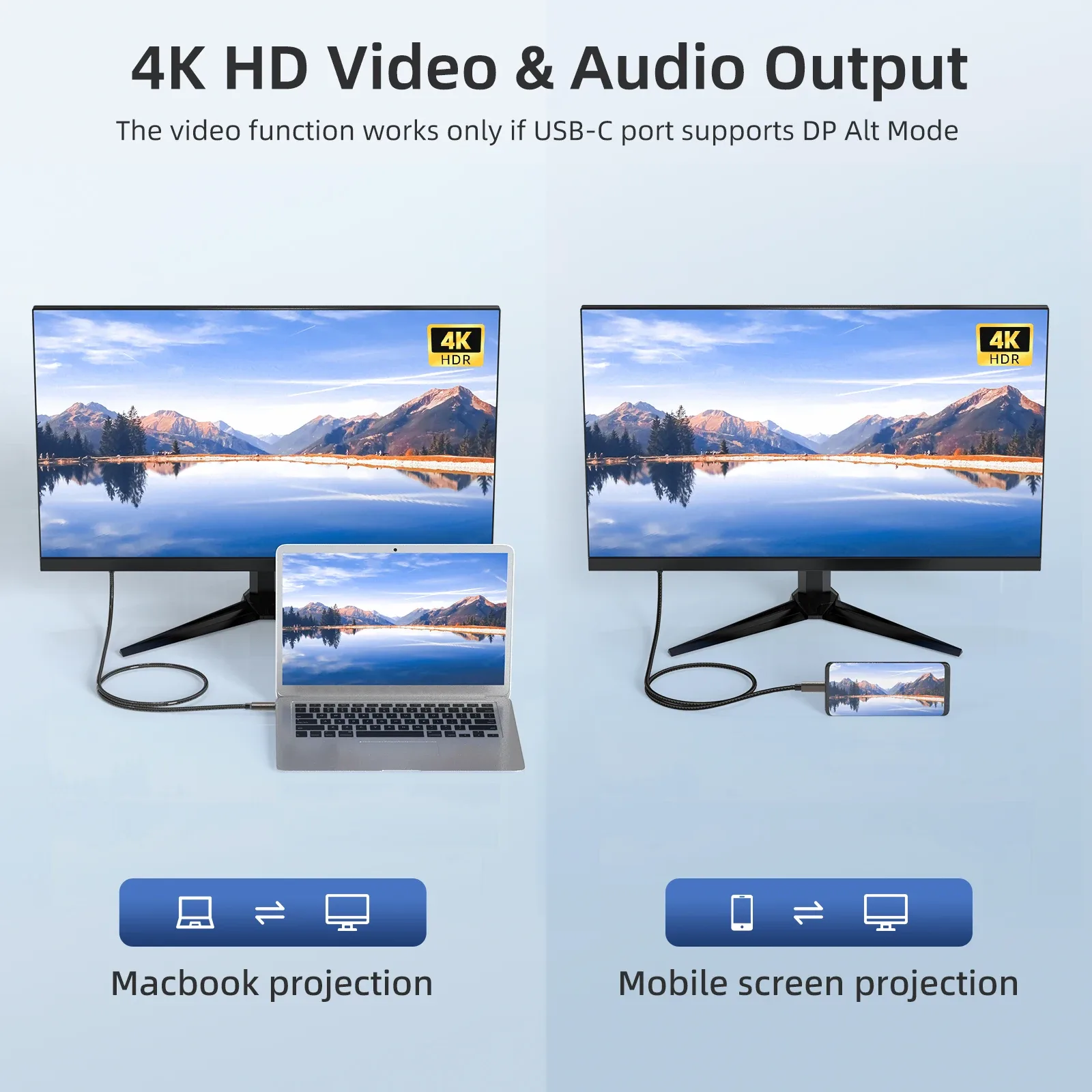 Câble USB-C vers USB-C (USB 3.2 Gen 2) - 100W Power Delivery - Vidéo 4K - Compatible Thunderbolt 3 - Image 5