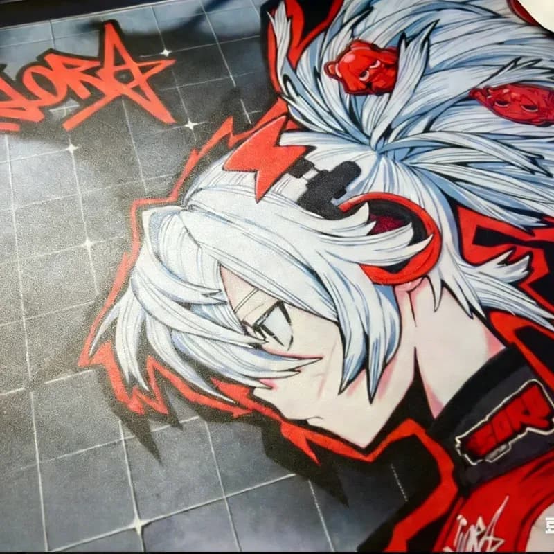 Tapis de souris gaming en verre trempé W-Wallhack SP-004 Drift SORA YUME - Surface dépolie lisse slide 3