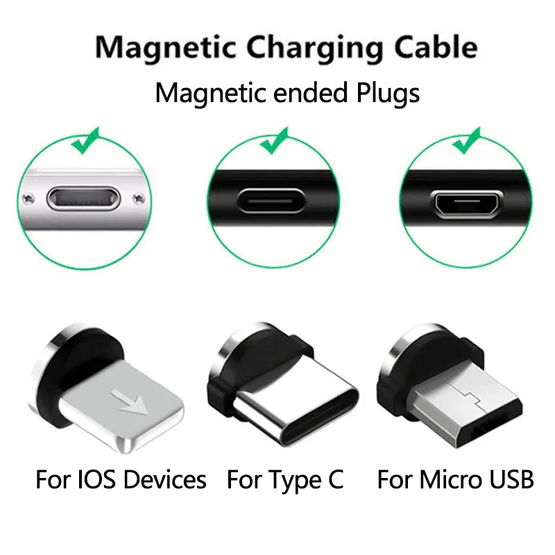 Lot de 6 embouts magnétiques de rechange (Micro USB, USB-C, Lightning) slide 3