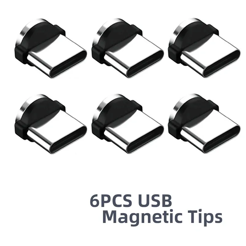 Lot de 6 embouts magnétiques de rechange (Micro USB, USB-C, Lightning)