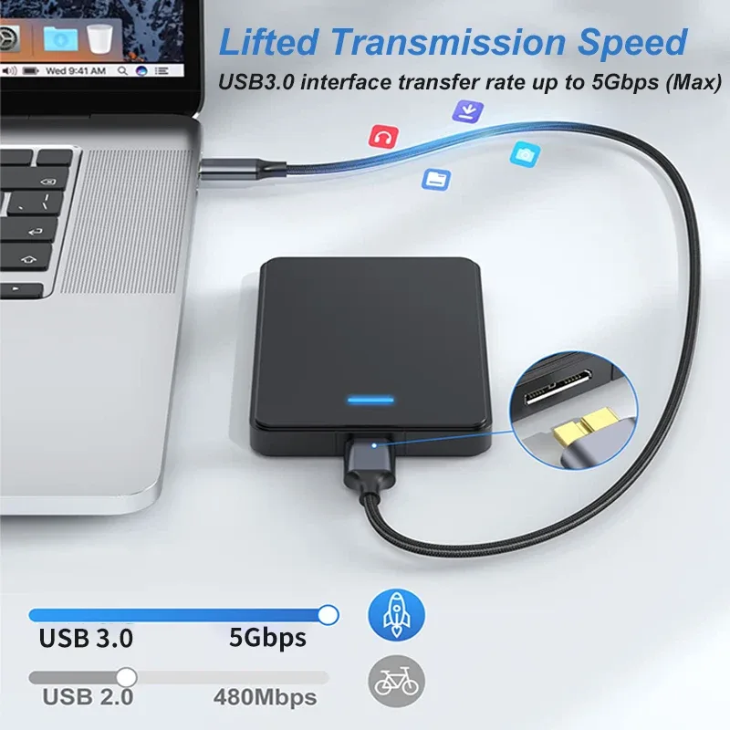 Câble USB-C vers Micro-USB 3.0 (Micro-B) - Transfert de données 5 Gbps - Image 2