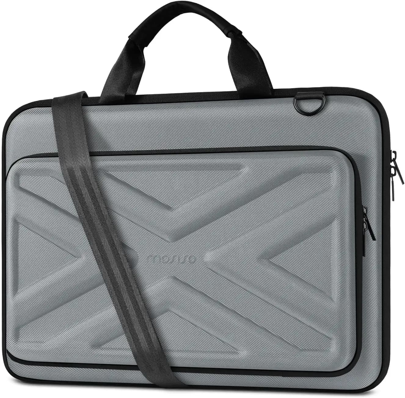 Sacoche rigide MOSISO pour ordinateur portable 15 à 18 pouces avec poche avant et bandoulière slide 10