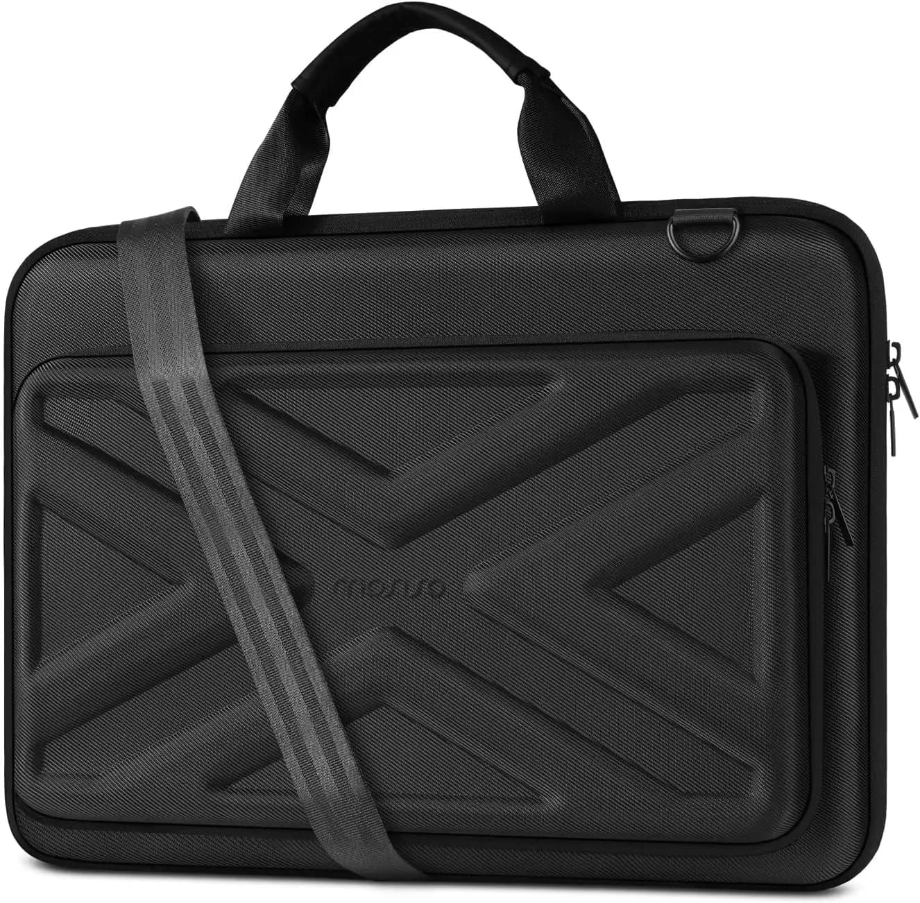 Sacoche rigide MOSISO pour ordinateur portable 15 à 18 pouces avec poche avant et bandoulière slide 15