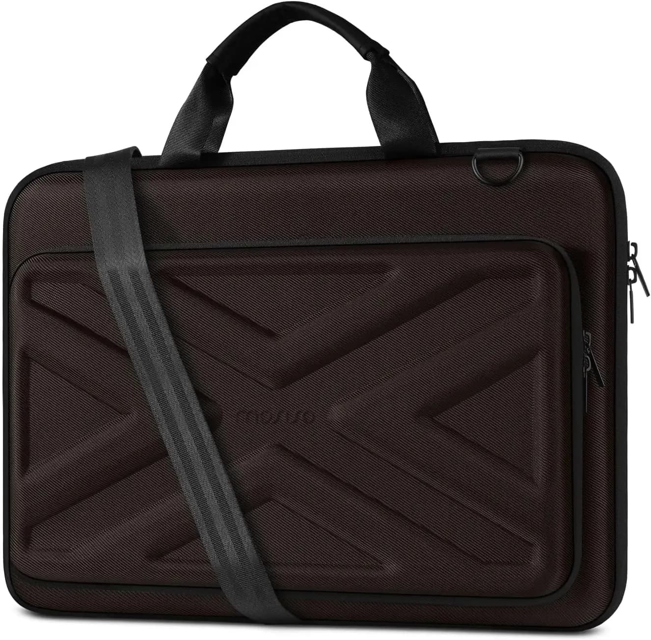 Sacoche rigide MOSISO pour ordinateur portable 15 à 18 pouces avec poche avant et bandoulière slide 11