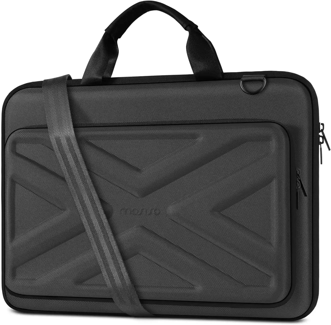 Sacoche rigide MOSISO pour ordinateur portable 15 à 18 pouces avec poche avant et bandoulière slide 12