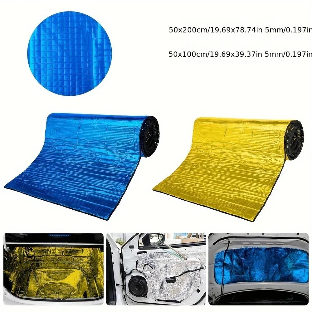 Mousse d'isolation thermique et acoustique autocollante en aluminium pour voiture