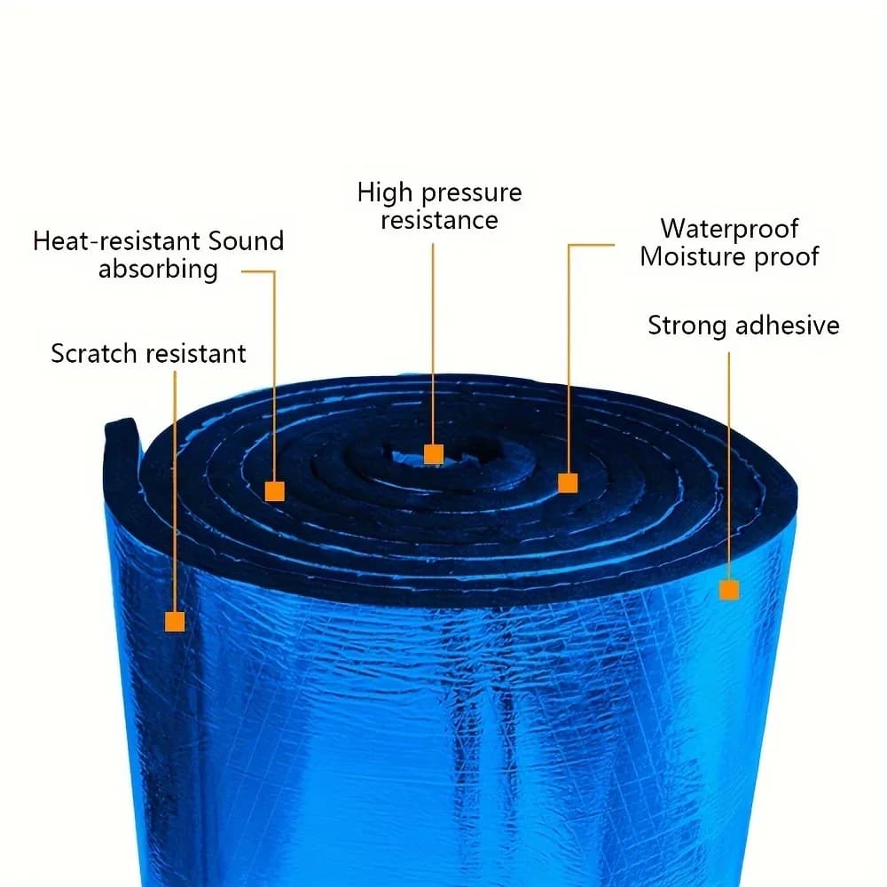 Mousse d'isolation thermique et acoustique autocollante en aluminium pour voiture slide 2