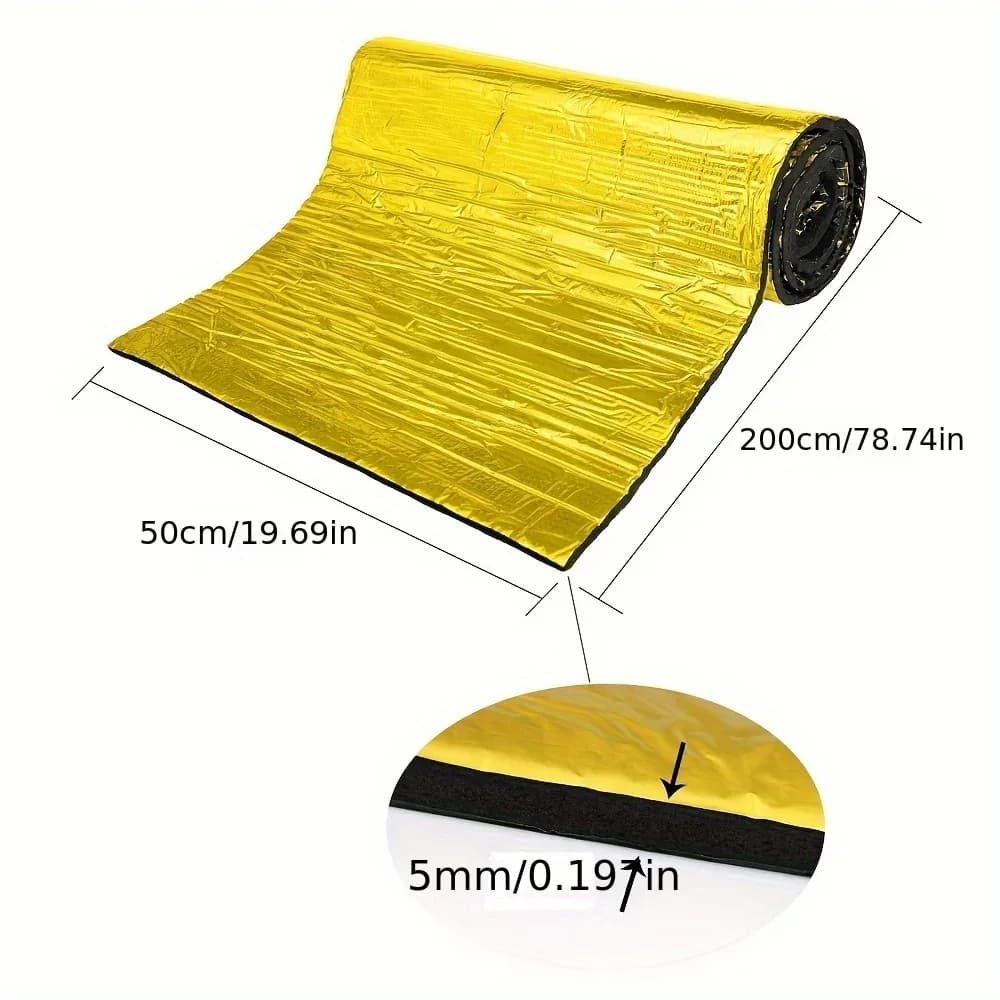 Mousse d'isolation thermique et acoustique autocollante en aluminium pour voiture slide 9