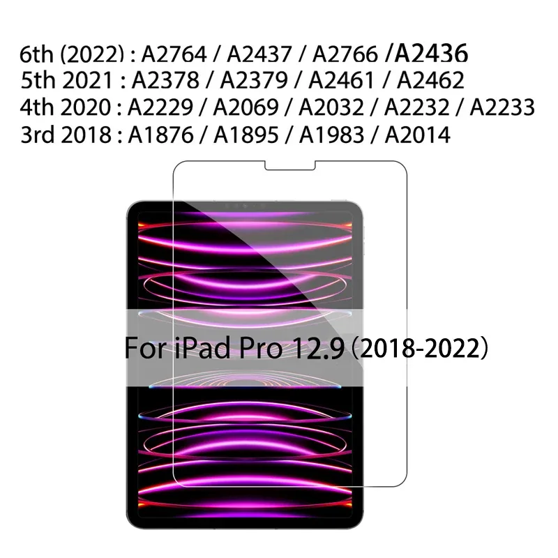 Protection d'écran en verre trempé pour iPad (Pro, Air, Mini, 10.2, 10.5, 11, 12.9) slide 14