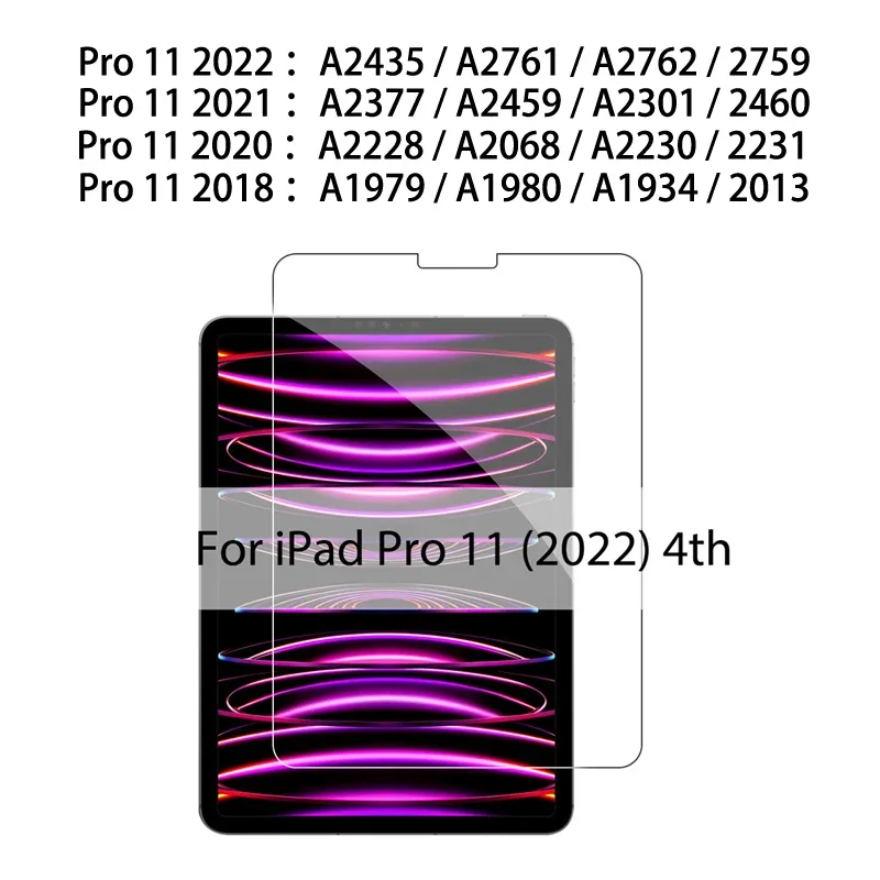 Protection d'écran en verre trempé pour iPad (Pro, Air, Mini, 10.2, 10.5, 11, 12.9) slide 20