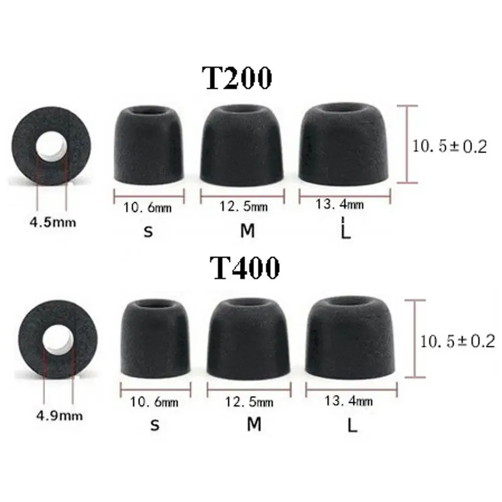 Embouts en mousse à mémoire de forme pour écouteurs intra-auriculaires (T100, T200, T300, T400) slide 3