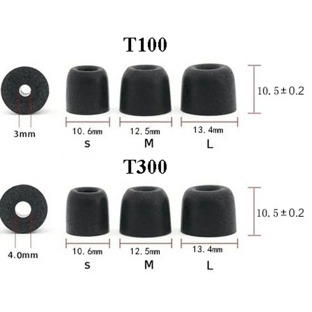 Embouts en mousse à mémoire de forme pour écouteurs intra-auriculaires (T100, T200, T300, T400) slide 6