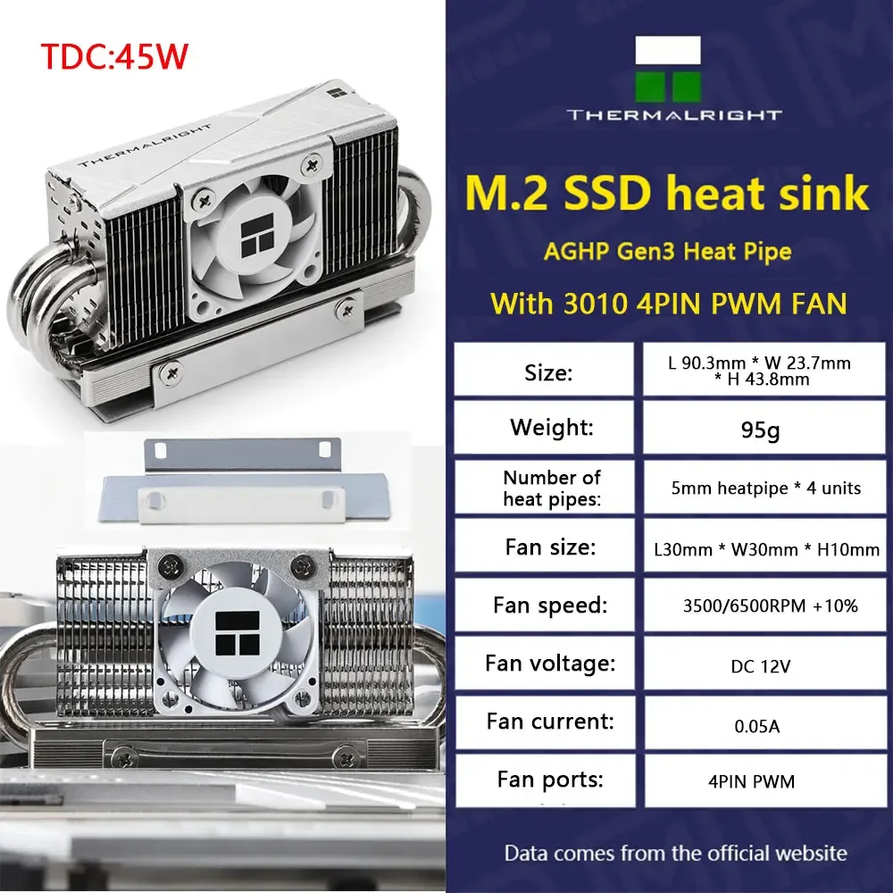Thermalright HR-10 2280 - Dissipateur Thermique pour SSD M.2 avec Caloduc AGHP et Pad Thermique en Silicone - Image 2