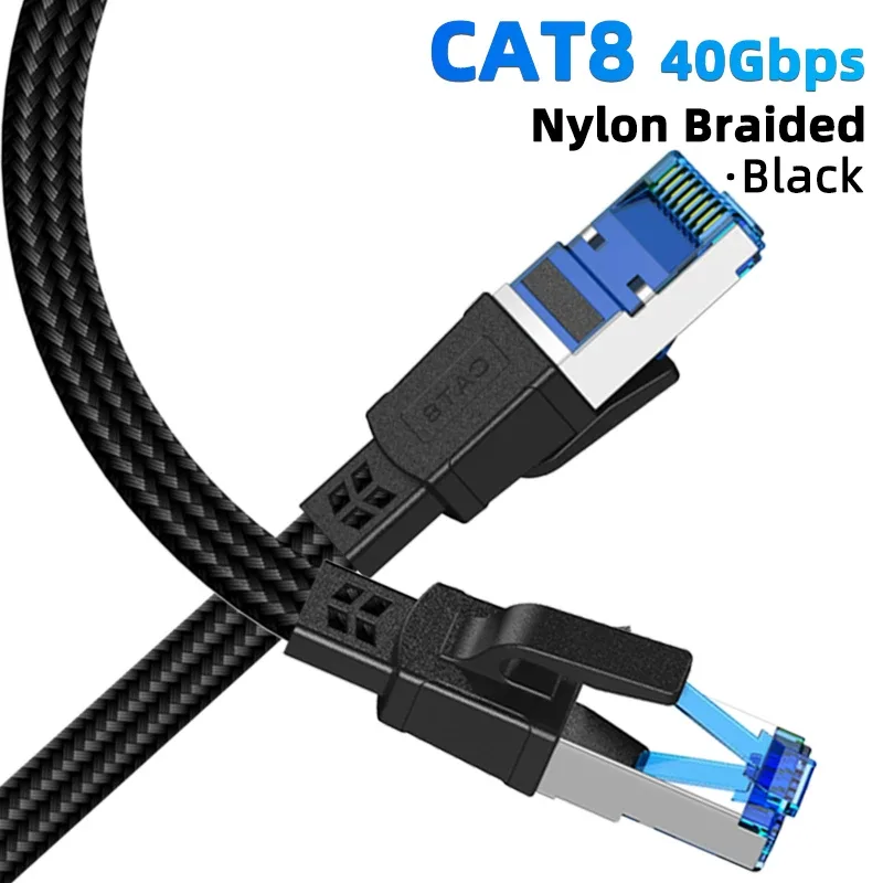 Câble Ethernet Cat 8 Haute Vitesse, 40 Gbit/s, 2000 MHz, RJ45 slide 10