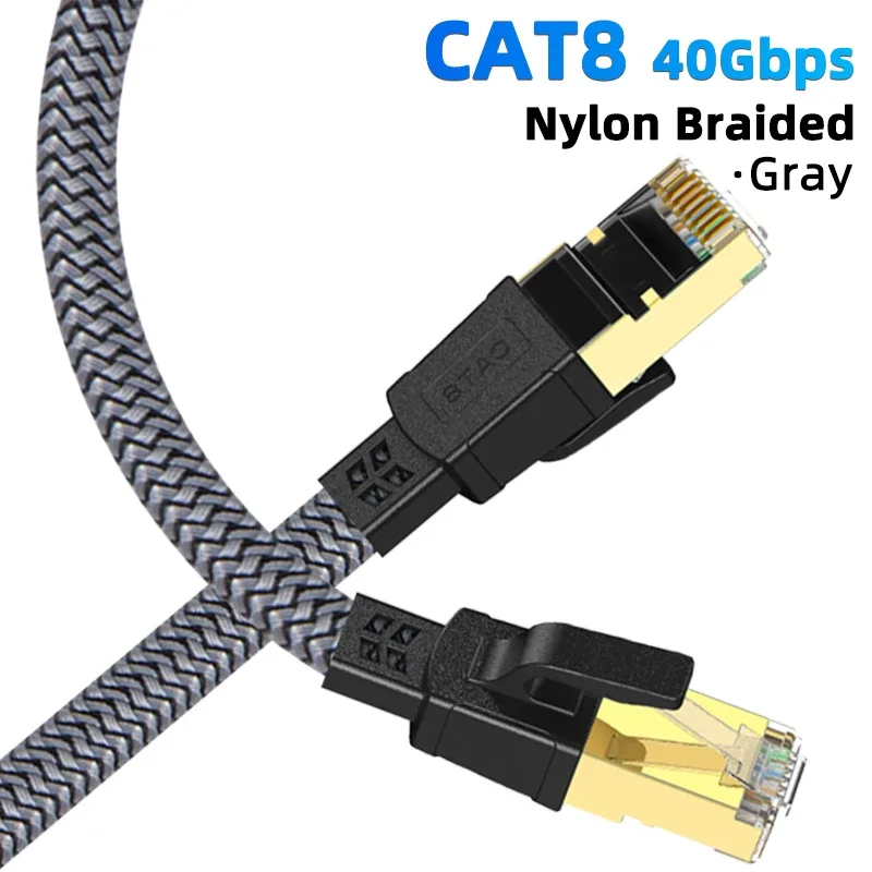 Câble Ethernet Cat 8 Haute Vitesse, 40 Gbit/s, 2000 MHz, RJ45 slide 13