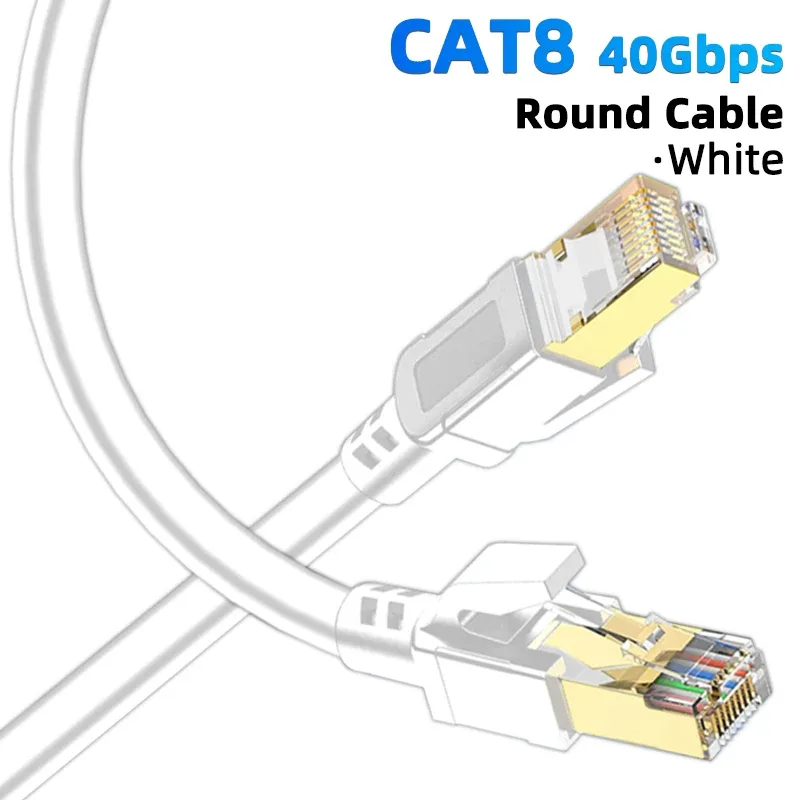 Câble Ethernet Cat 8 Haute Vitesse, 40 Gbit/s, 2000 MHz, RJ45 slide 12