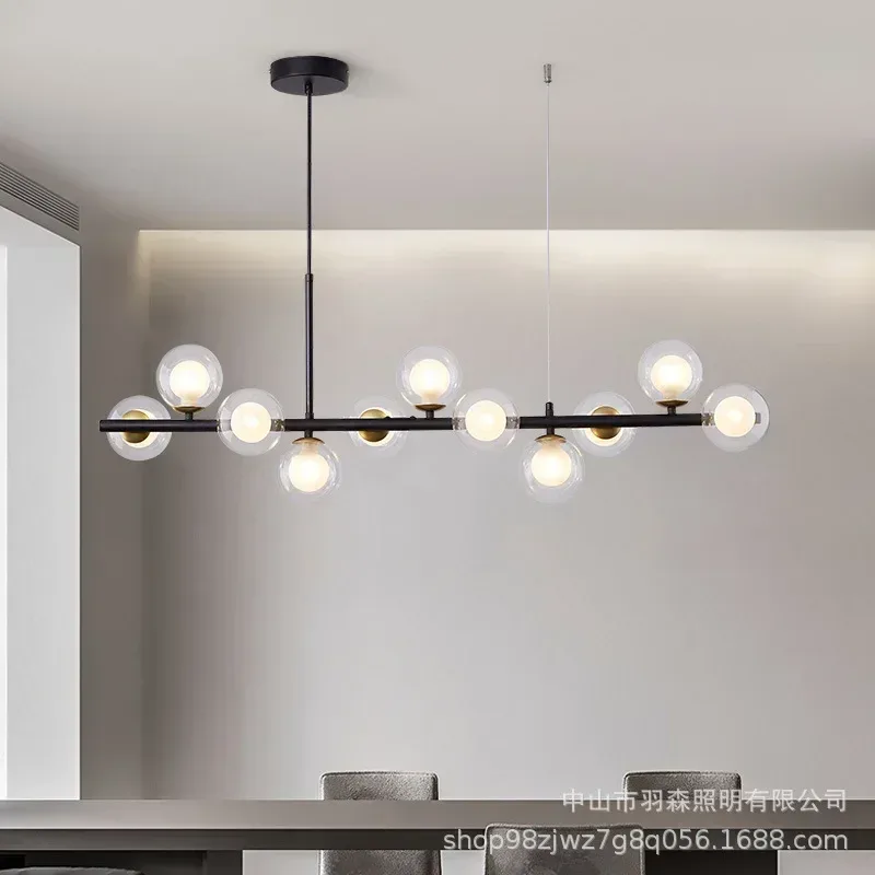 Lustre moderne à globes en verre pour salle à manger - Image 2