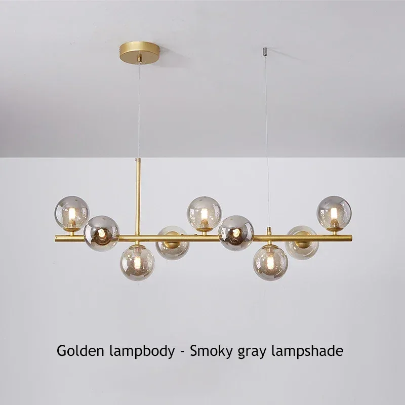 Lustre moderne à globes en verre pour salle à manger slide 10