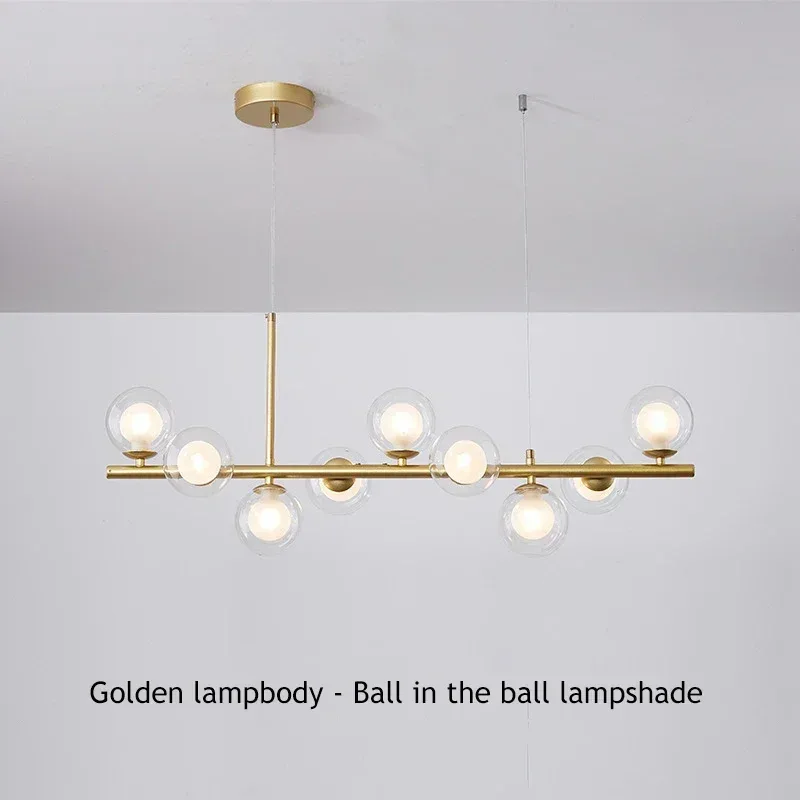 Lustre moderne à globes en verre pour salle à manger slide 18