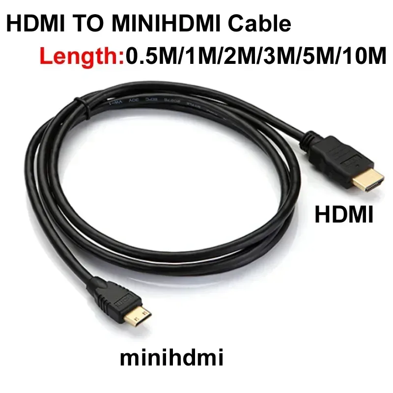Câble Mini HDMI vers HDMI - 1080p, Connecteurs Plaqués Or, Compatible 3D