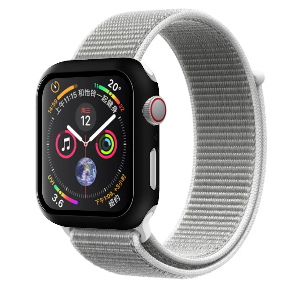 Coque de protection avec verre trempé pour Apple Watch Series 8, 7, 6, 5, 4, 3, SE (38/40/42/44 mm) slide 2