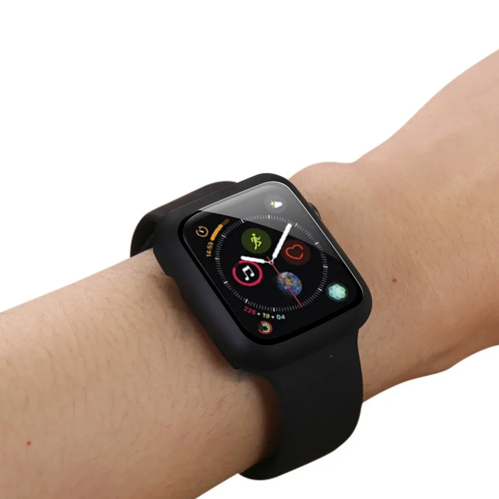 Coque de protection avec verre trempé pour Apple Watch Series 8, 7, 6, 5, 4, 3, SE (38/40/42/44 mm) slide 3