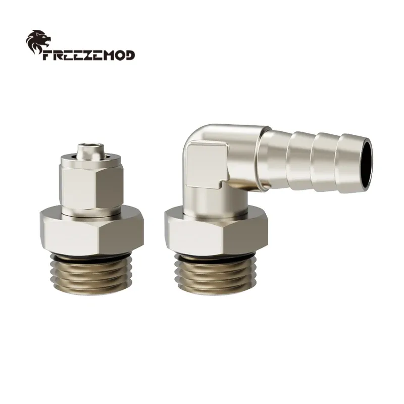 FREEZEMOD - Raccord rotatif G1/4" Mâle-Femelle en laiton nickelé pour refroidissement liquide PC - Image 1