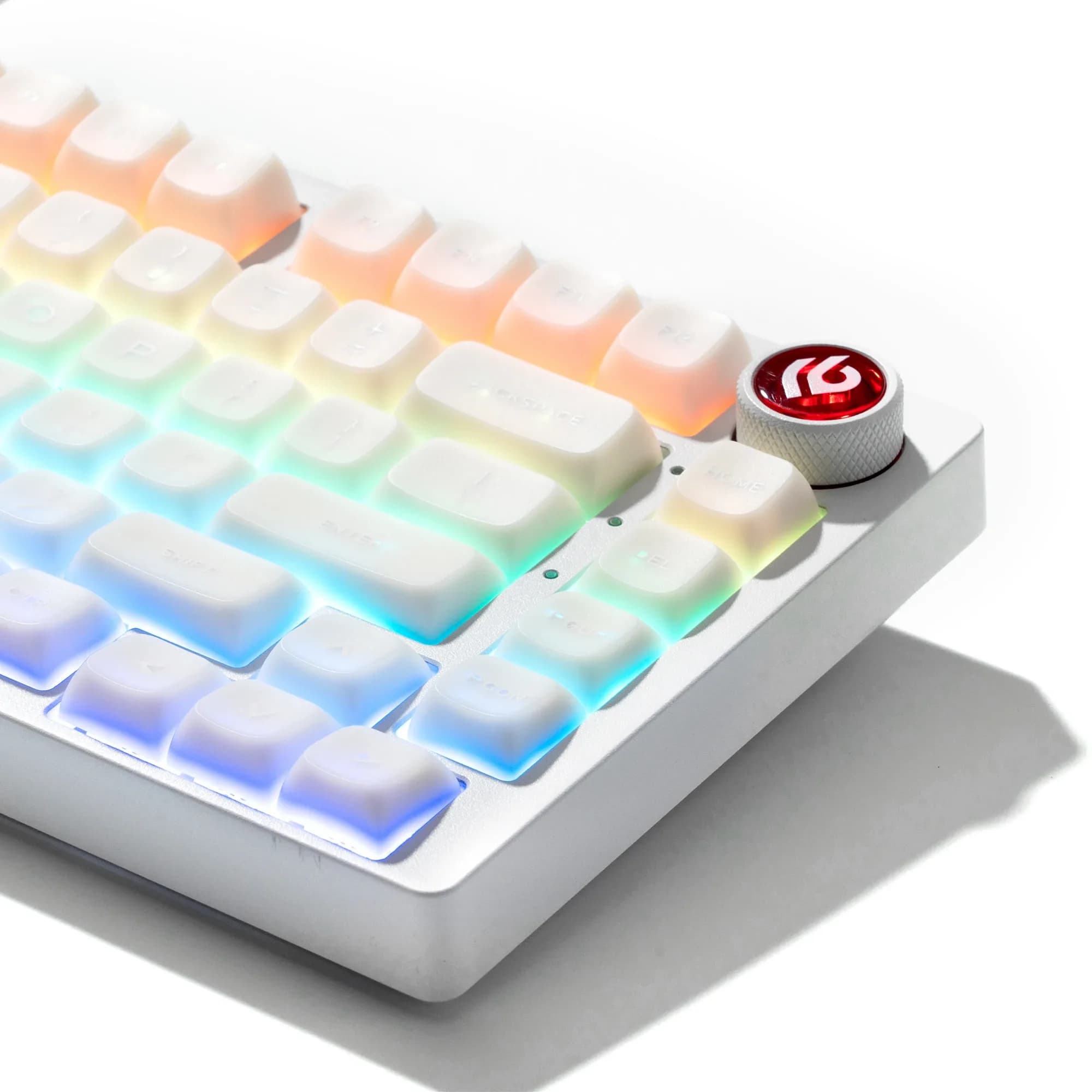 XVX Jeu de touches PBT Profil MDA Jade Blanc - 132 touches - Double Injection Rétroéclairé - Image 2