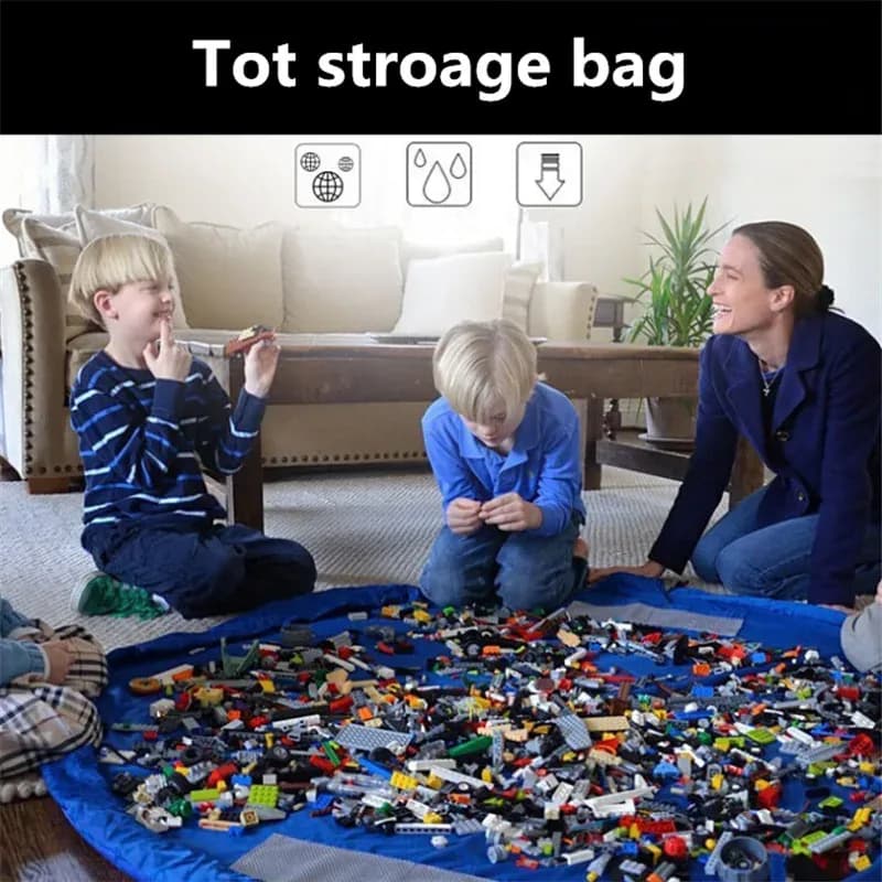 Sac de rangement et tapis de jeu 2-en-1 pour jouets d'enfants - Image 2