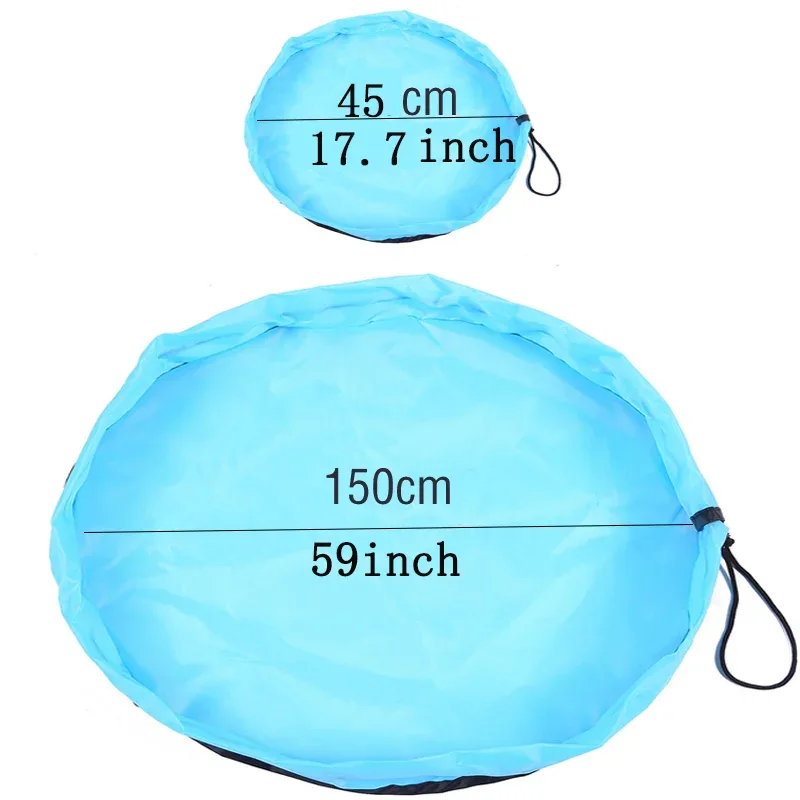 Sac de rangement et tapis de jeu 2-en-1 pour jouets d'enfants - Image 6