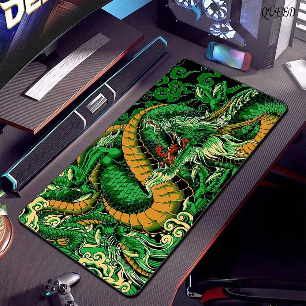 Tapis de souris gaming XXL motif Dragon - 800 x 300 mm - Image 2