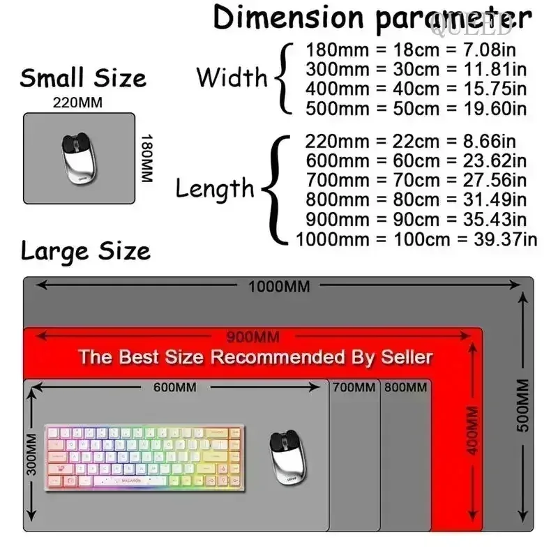 Tapis de souris gaming XXL motif Dragon - 800 x 300 mm - Image 6