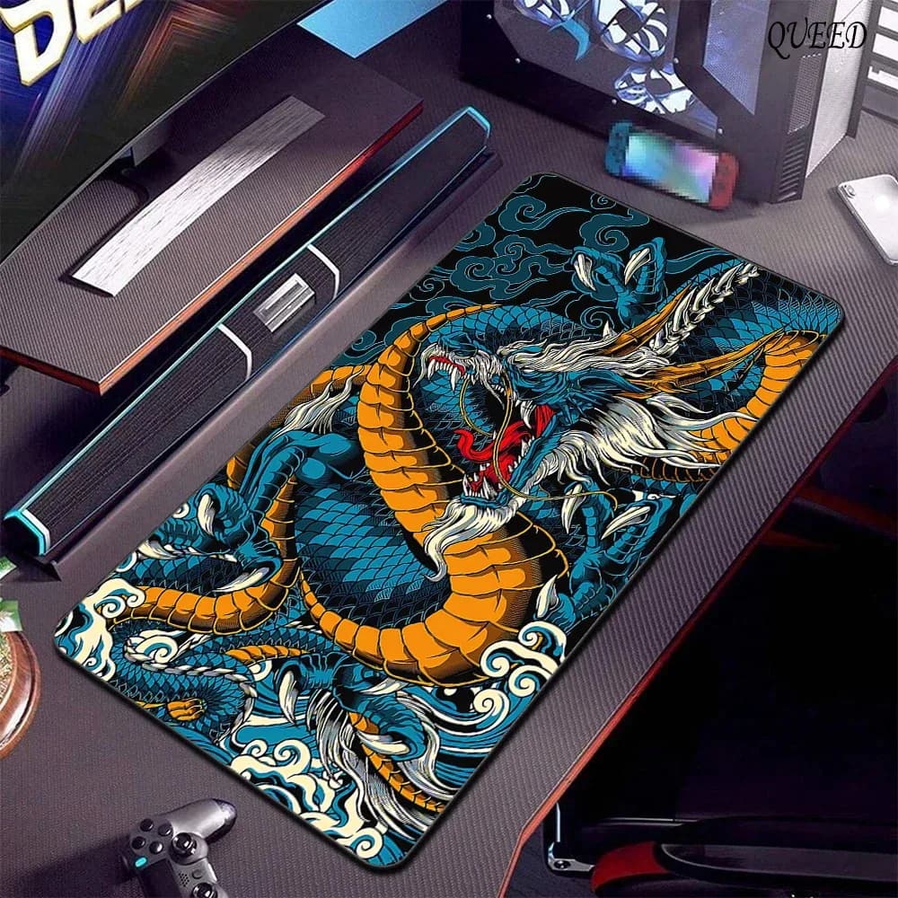 Tapis de souris gaming XXL motif Dragon - 800 x 300 mm - Image 4