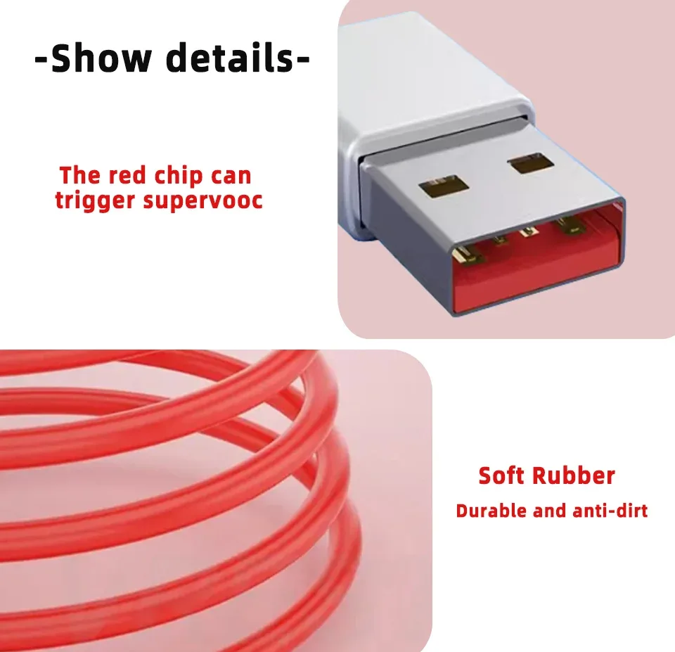 Câble USB-C OnePlus SuperVOOC 100W - Connecteur coudé à 90° - Image 6