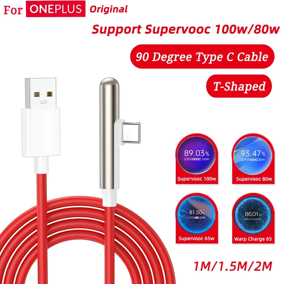 Câble USB-C OnePlus SuperVOOC 100W - Connecteur coudé à 90° - Image 1