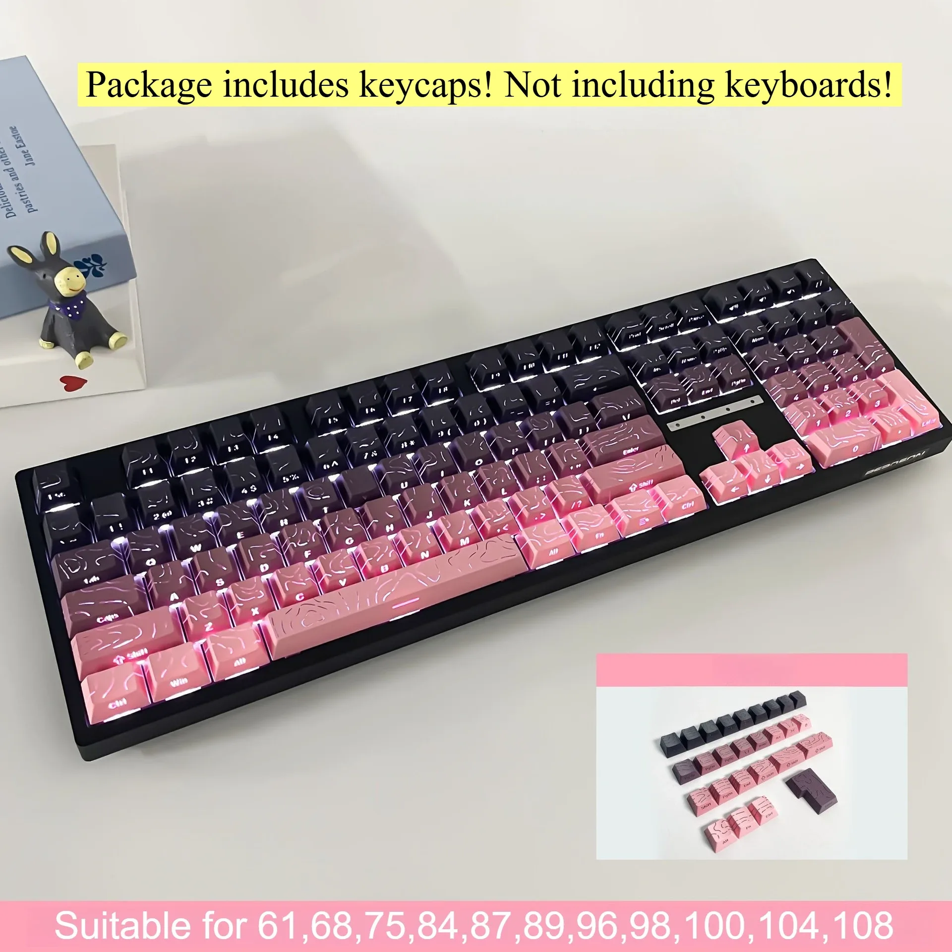 Set de Touches PBT Profil Cherry - Dégradé Violet et Vert Translucide slide 16