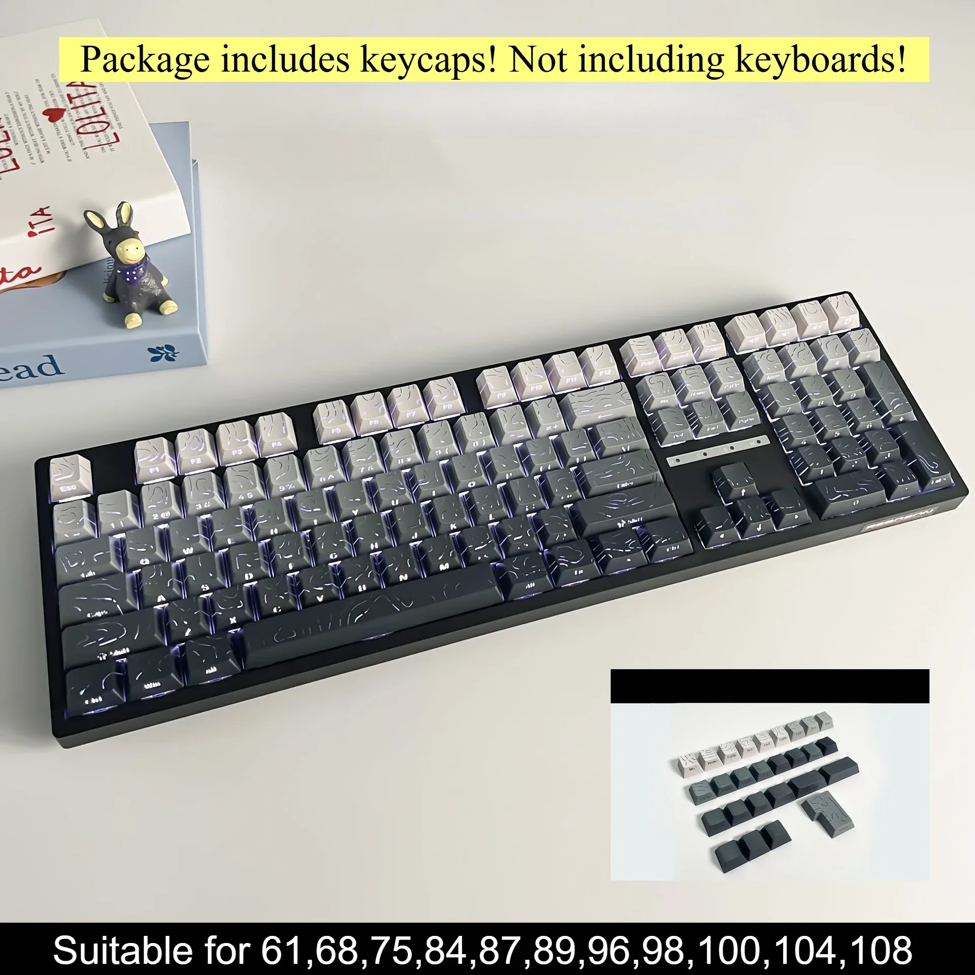 Set de Touches PBT Profil Cherry - Dégradé Violet et Vert Translucide slide 14