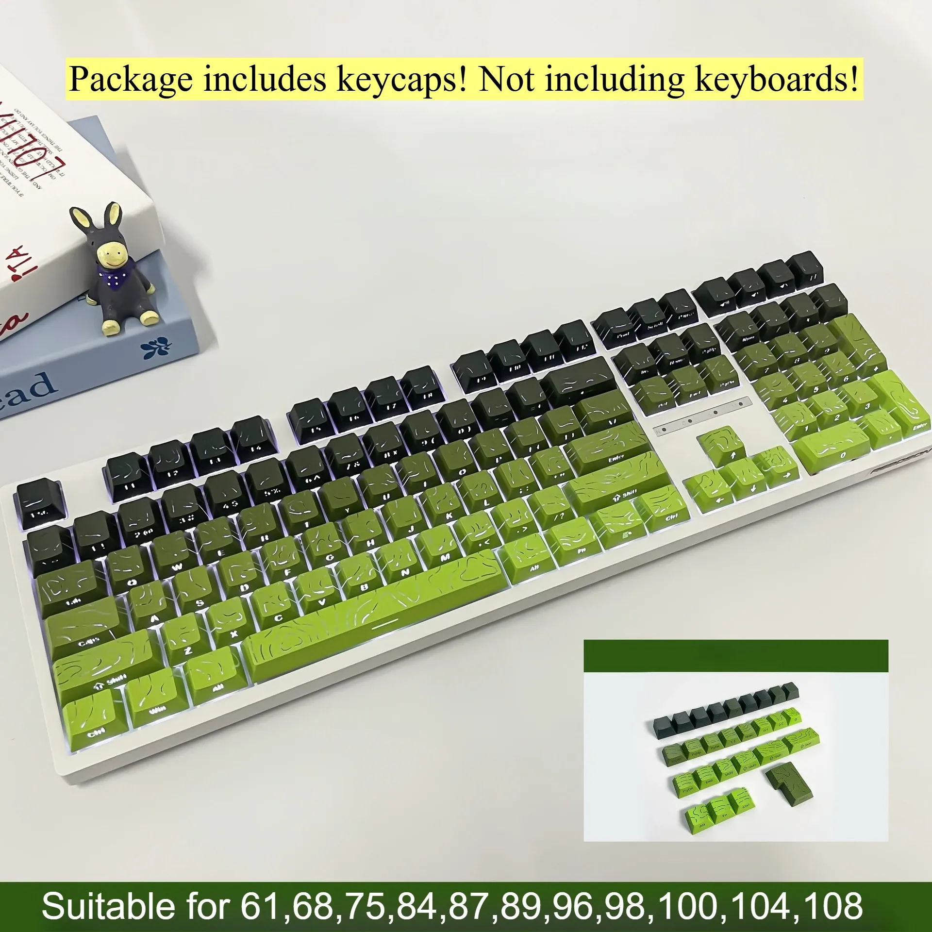 Set de Touches PBT Profil Cherry - Dégradé Violet et Vert Translucide slide 13