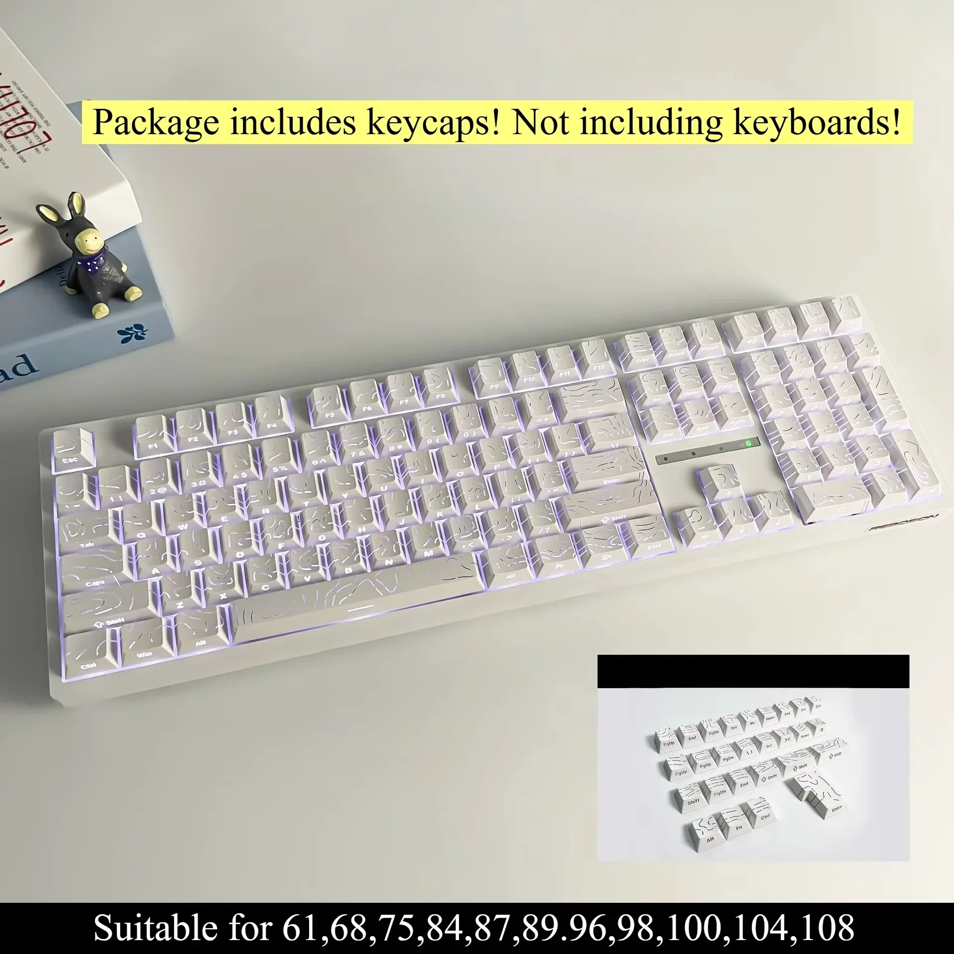 Set de Touches PBT Profil Cherry - Dégradé Violet et Vert Translucide slide 8